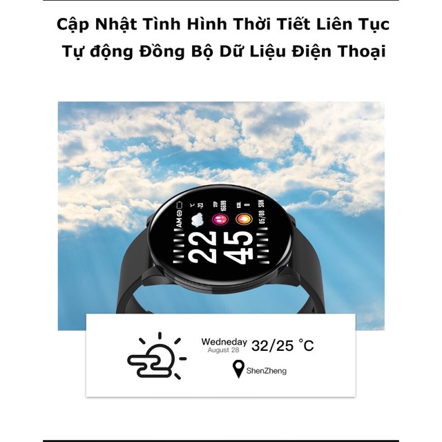 [Mã 252ELSALE hoàn 7% đơn 300K] Đồng Hồ Thông Minh W8 - Smart Watch W8 Theo Dõi Sức Khỏe - Hỗ Trợ Văn Bản Tiếng Việt