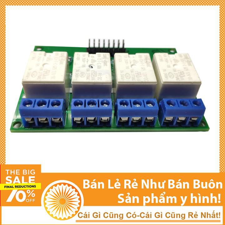 Module Relay 12V 4 Kênh 10A Cách Ly Quang