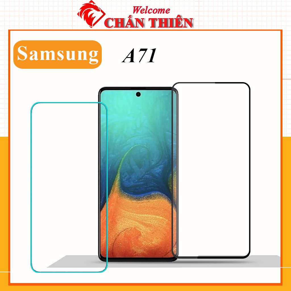 Kính cường lực samsung A71 full màn 9D trong suốt tặng kèm khăn lau màn hình [FM]