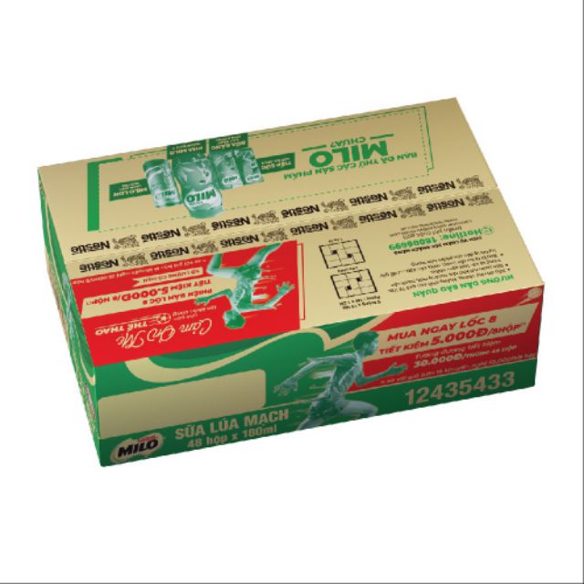 Lốc 4 hộp sữa dinh dưỡng Milo 115ml