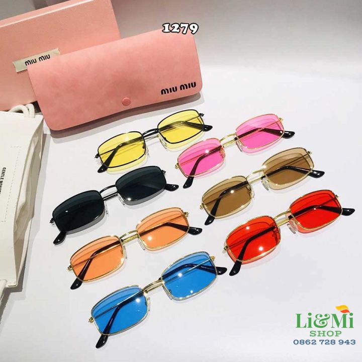 ❌GIÁ SỐC❌Mắt Kính Thời Trang Unisex 💞 Kính Mát Vuông Nam Nữ Hot Trend 2020 GLM1279 | BigBuy360 - bigbuy360.vn