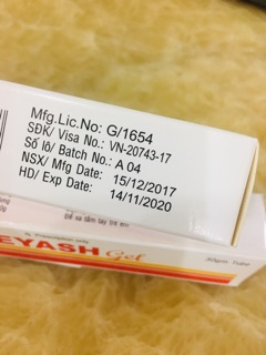 Gel trị mụn AKNEYASH 30g