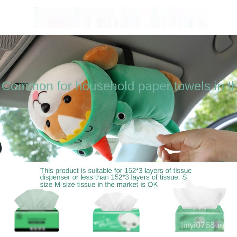 Hộp Đựng Khăn Giấy Hình Thỏ / Cún corgi Hoạt Hình 24H Gắn Chỗ Tỳ Tay Xe Hơi
