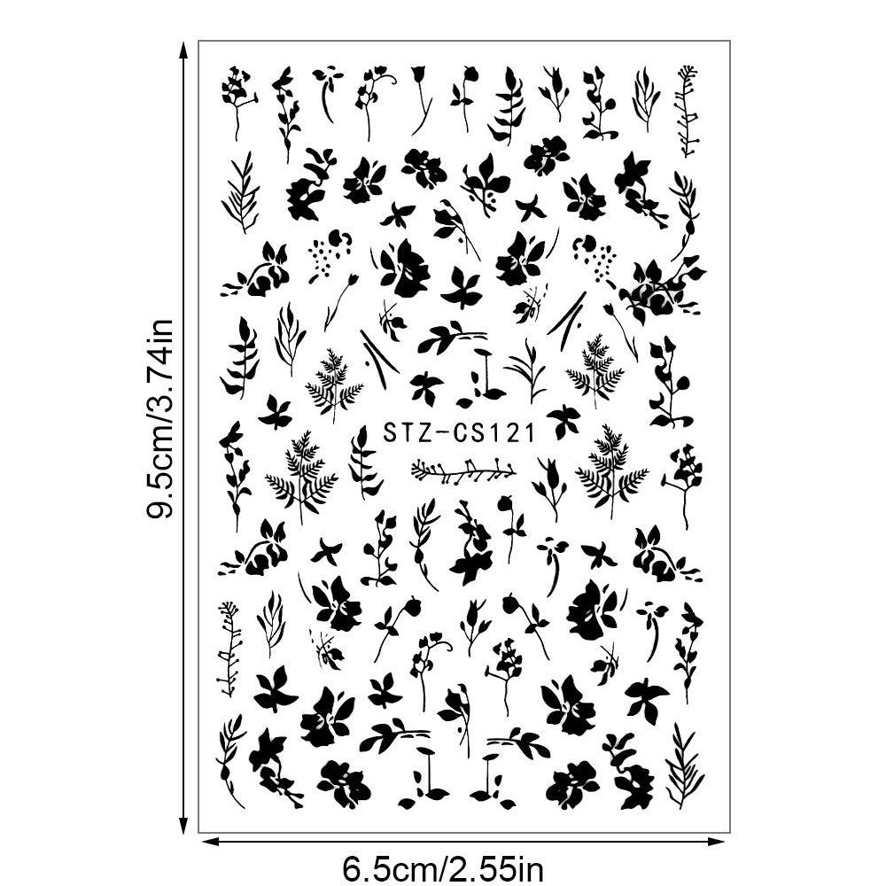 Sticker Hình Hoa Lá Đơn Giản Xinh Xắn Dán Trang Trí Móng Tay DIY