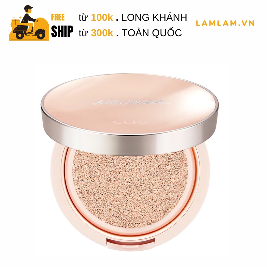 PHẤN NƯỚC CLIO KILL COVER GLOW FITTING CUSHION SPF50+PA++++ 15G X 2EA