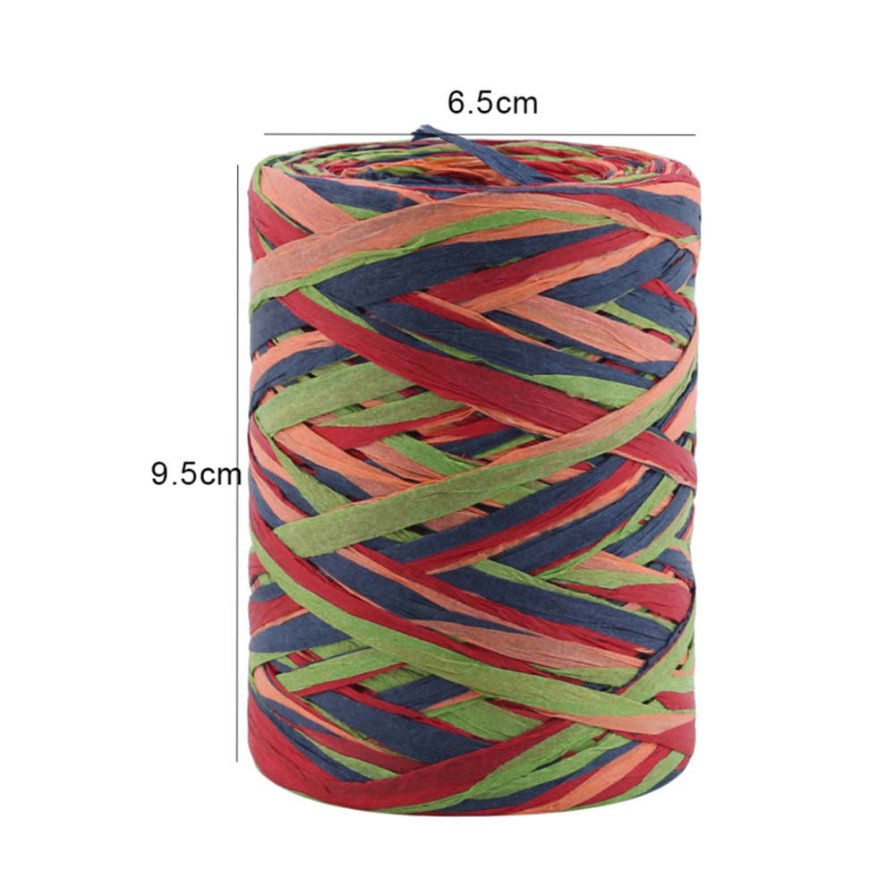 SEPTEMBER DIY Raffia Rope Handmade Gifts Packing Thread Wrapping Ribbon Flowers Bouquet Christmas Colorful Craft Rainbow For Card Gifts Cake Box Packaging Party Accessories