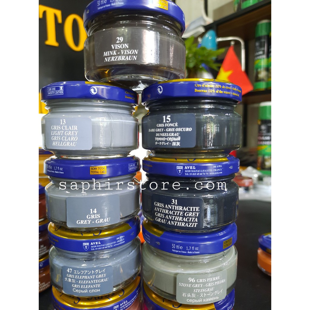 Xi đánh giày màu xám, xi đánh túi màu xám Pháp