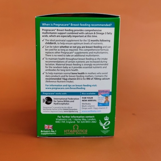 Vitamin tổng hợp Pregnacare Breast-feeding cho phụ nữ sau sinh 84 viên