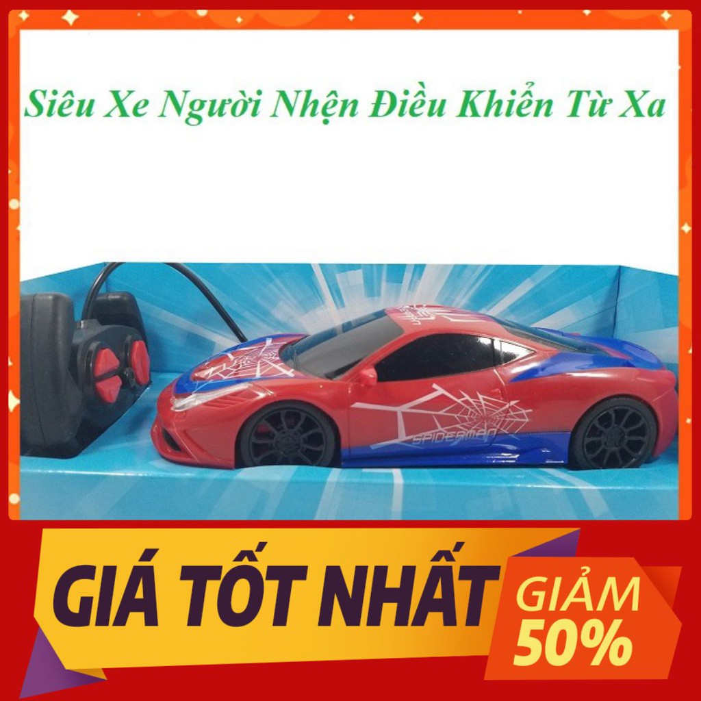 Xe Người Nhện Điều Khiển Từ Xa Có Đèn Sáng, Di Chuyển 4 Chiều, Tốc Độ Cao, Màu Sắc Bé Đam Mê Cao Cấp