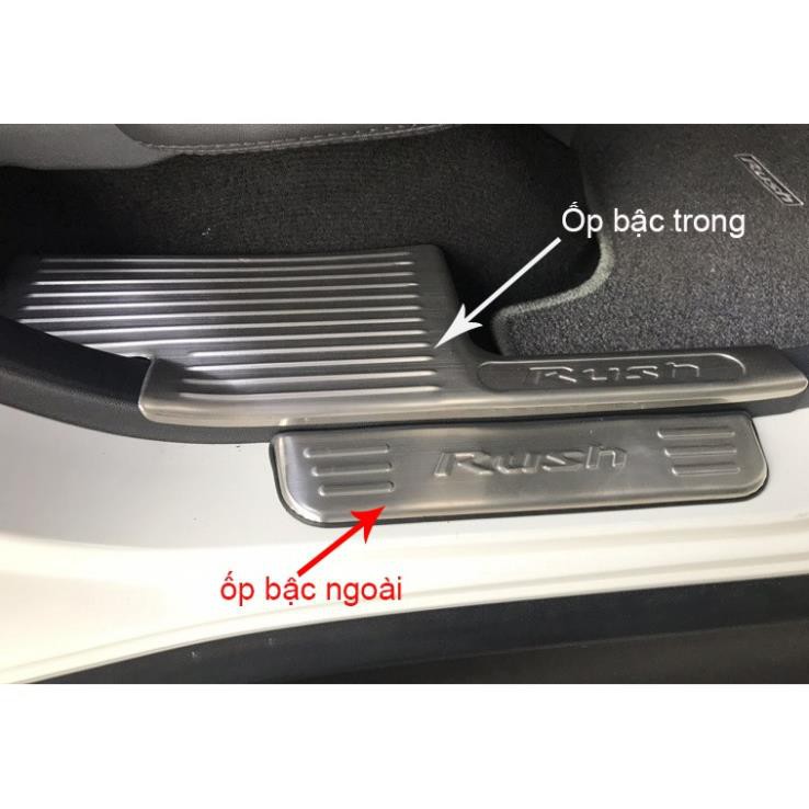 Ốp bậc cửa Rush 2018-2021 mẫu inox