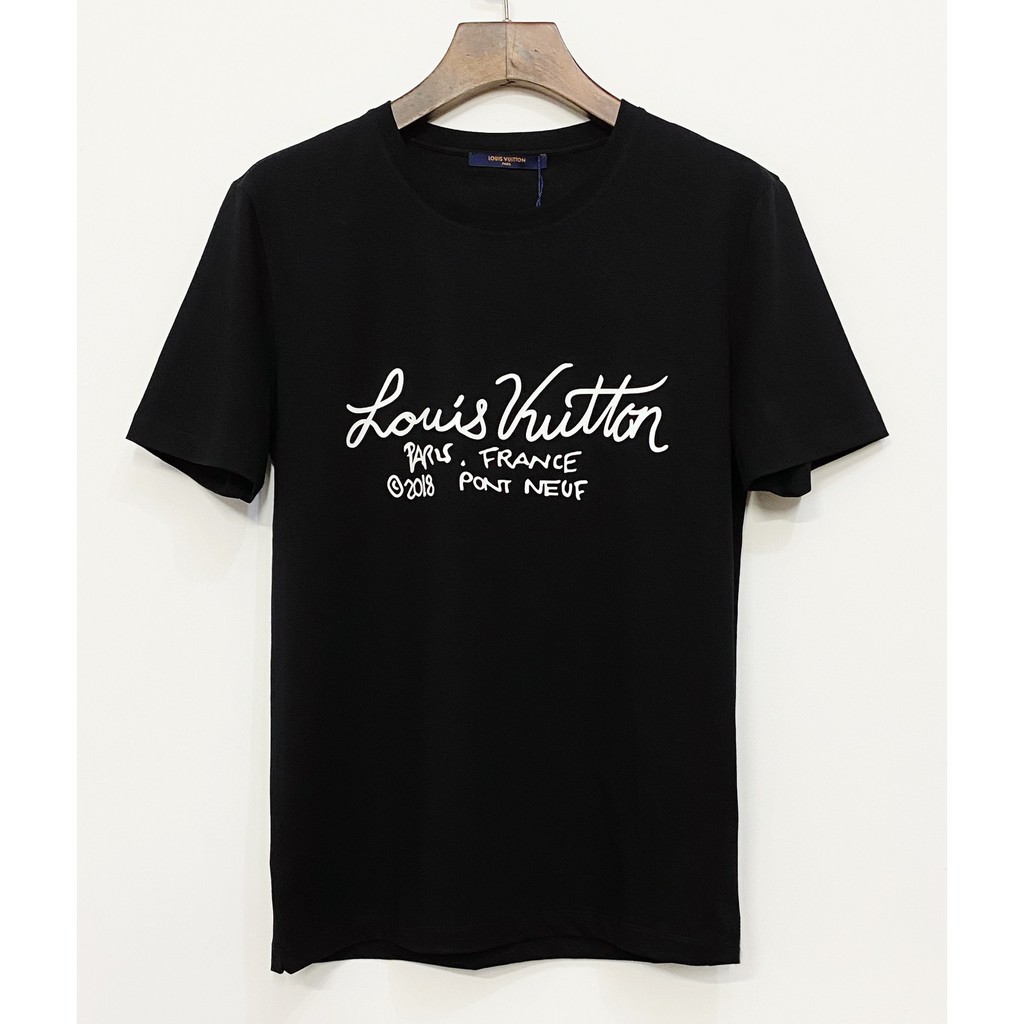 [HOT] Siêu phẩm Áo thun tay ngắn họa tiết in L0uis Vu1tt Summer 2020 chất liệu cotton cổ tròn trẻ tr