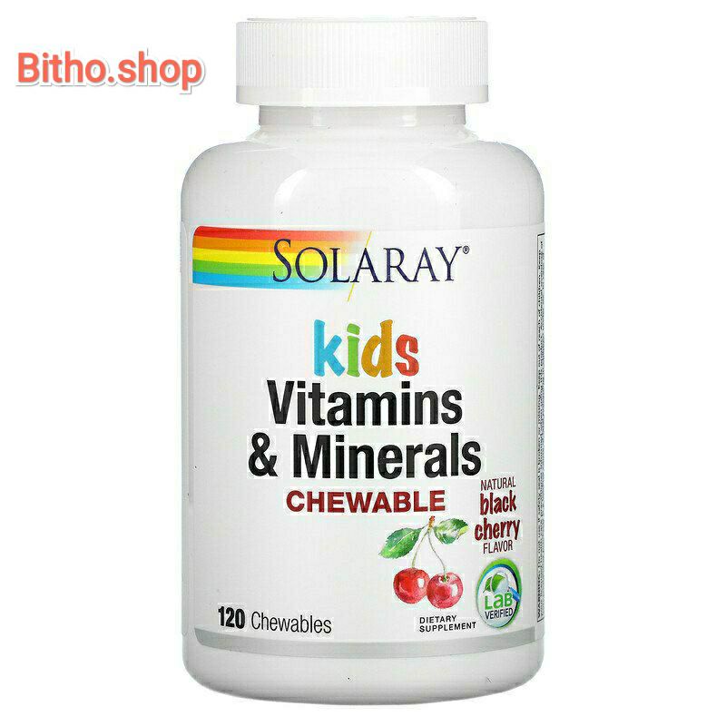 Kẹo nhai Bổ Sung Vitamin Tổng Hợp và khoáng chất cho BÉ YÊU - SOLARAY -  USA