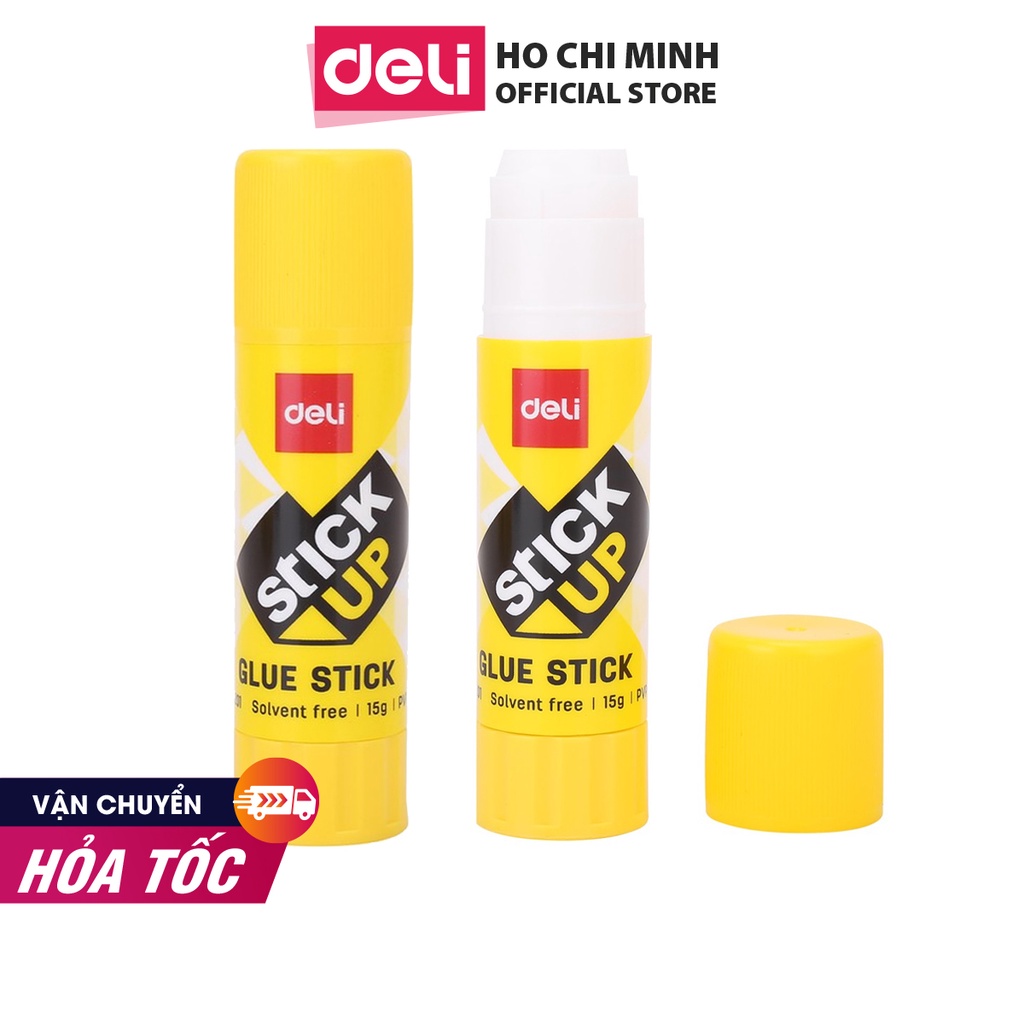 Hồ khô kết dính mạnh 8g Deli, Vàng - 1 lọ - EA21010