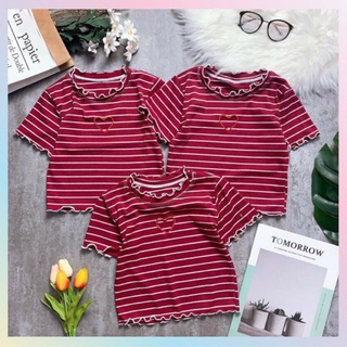 Áo Croptop Ôm Body tay ngắn, khoét tim xinh xắn