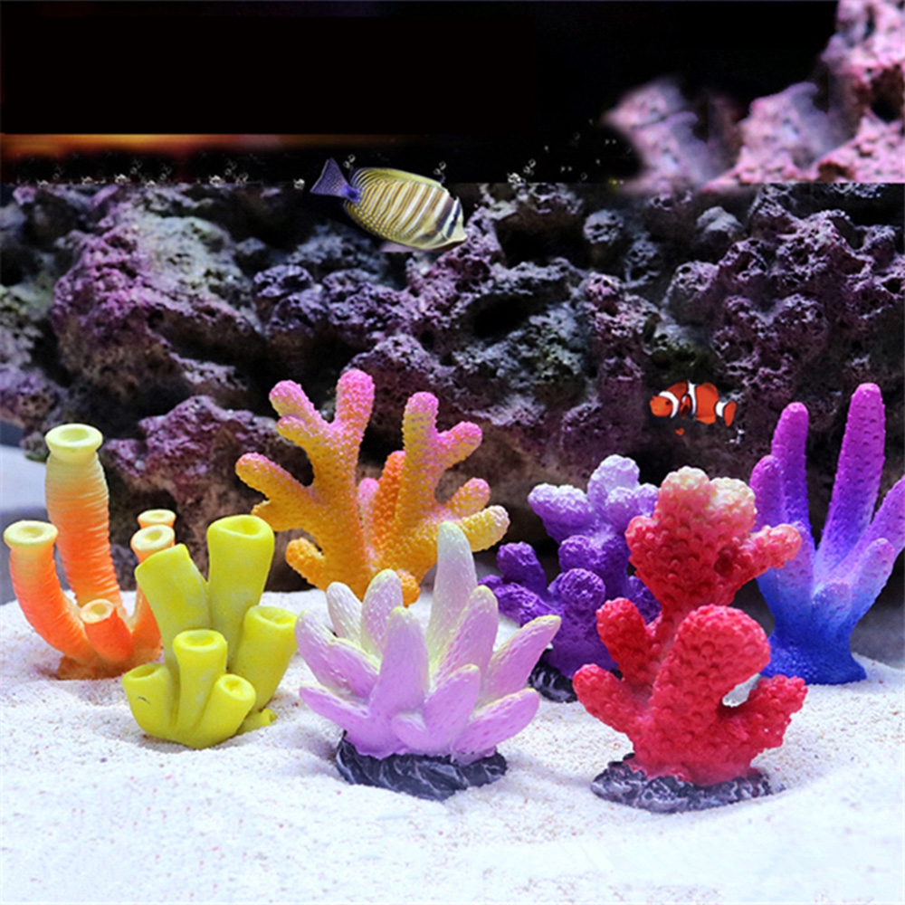 San hô nhựa resin nhân tạo để bàn trang trí hồ cá