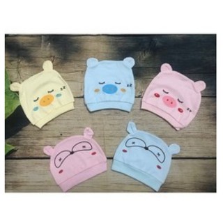 Mũ cho bé sơ sinh, Nón cotton trùm đầu cho bé sơ sinh