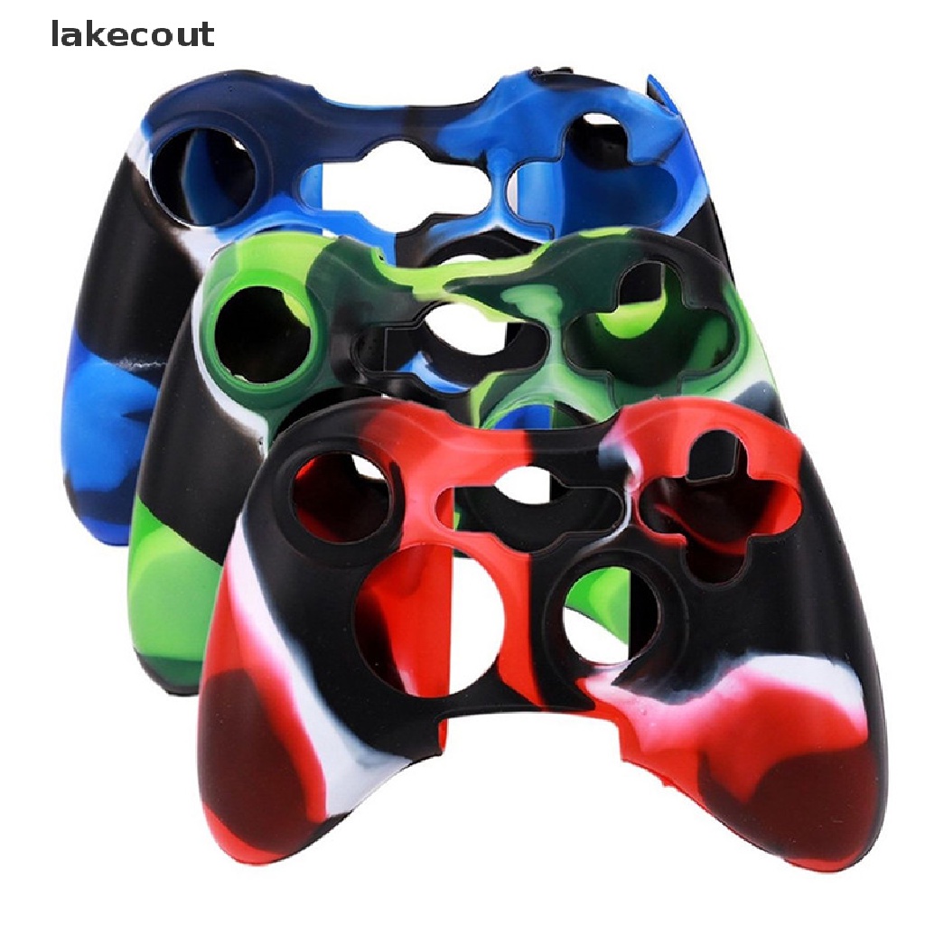 {lakecout} Wireless Controller For XBOX 360 Silicone Rubber Protective Skin Shell Case hye
