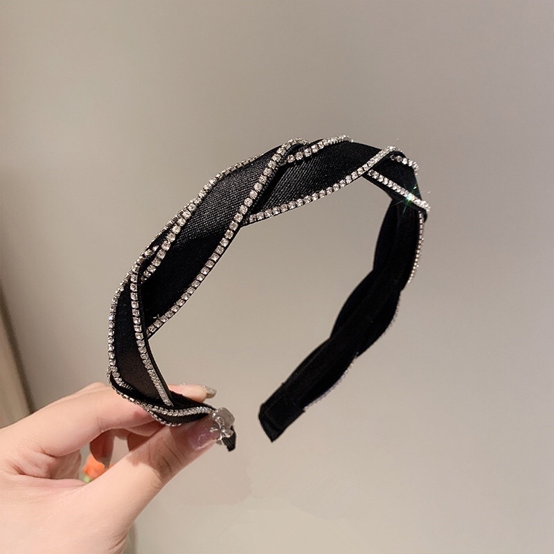 Băng đô tóc xoắn đính đá Hàn quốc