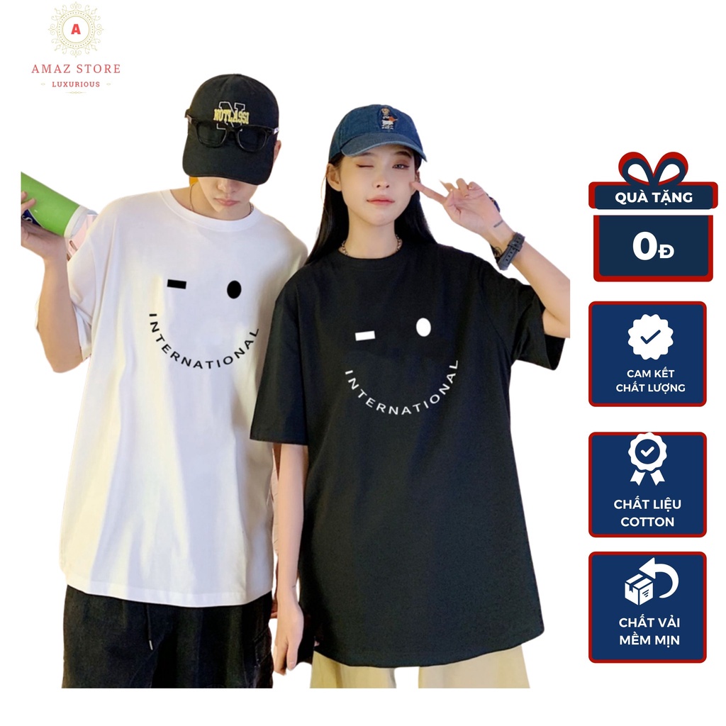 Áo thun Đôi fom rộng tay lỡ cao cấp , chất liệu 100% cotton siêu hút mồ hôi