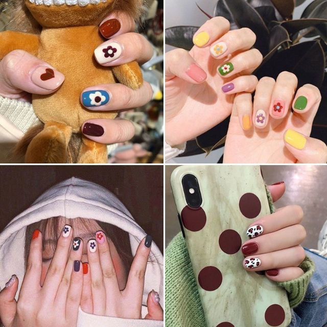 Sticker Dán Móng Tay Trang Trí siêu xinh xắn tiện lợi không thấm nước Nail Decal- Phần 4