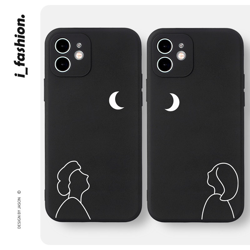 Ốp điện thoại JURSUE cặp đôi dễ thương đẹp ngộ nghĩnh mềm Compatible for iPhone 14 13 12 11 Pro Max SE 2020 X XR XS ip 8 7 6 6S Plus kute xya1344