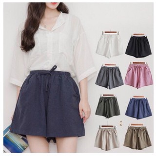 Quần short nữ,quần đùi nữ chất đũi sần nhẹ mặc ở nhà thoáng mát
