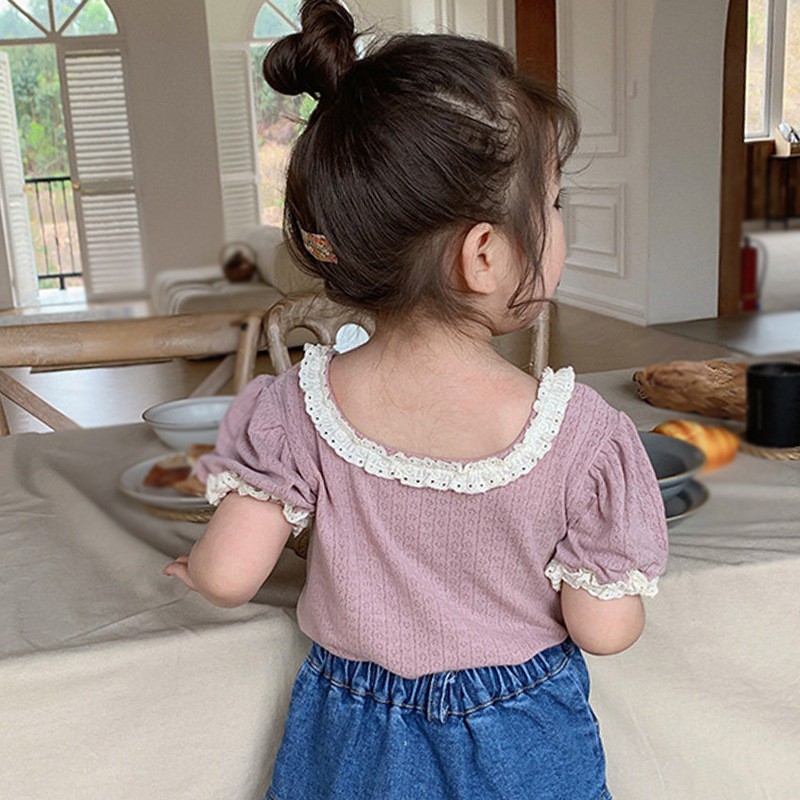 Áo Len Cổ Tròn Hàn Quốc Cho Bé Gái