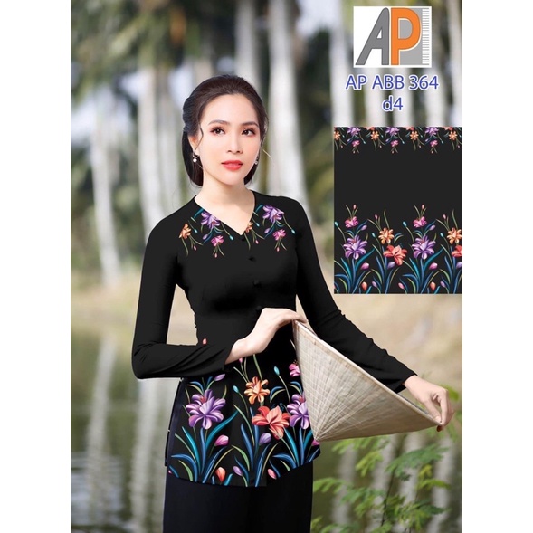 Vải áo bà ba in 3D thiết kế đẹp,Vải lụa mịn,mềm,mát.