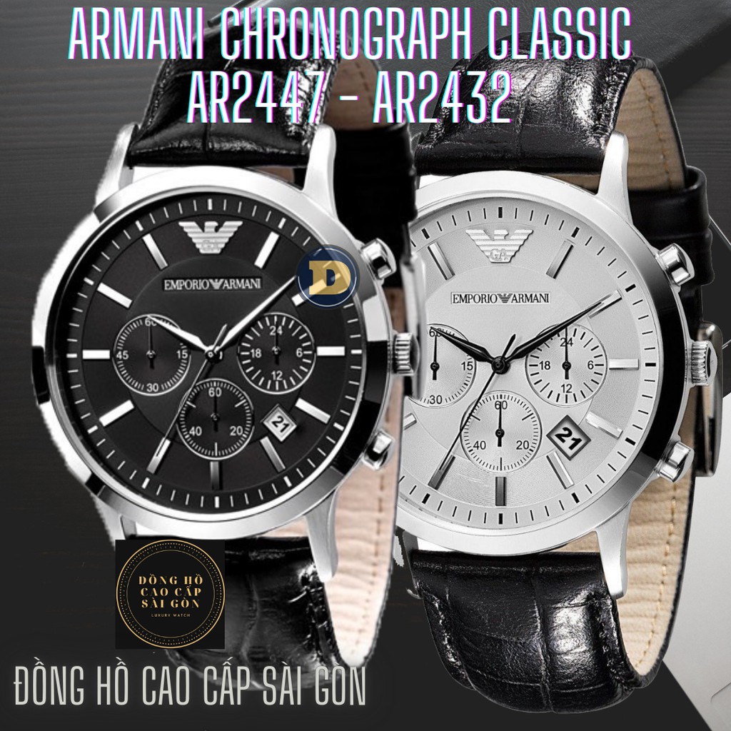 ĐỒNG HỒ NAM ARMANI AR2432, AR2447, DÂY DA , SIZE 42MM