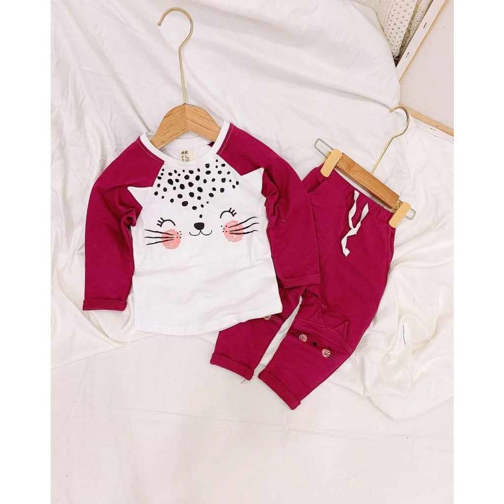 bộ cotton nỉ da cá cho bé