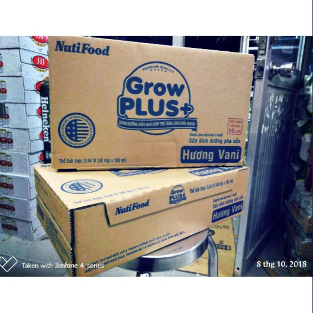 Thùng Grow Plus+ xanh 180ml Nutifood