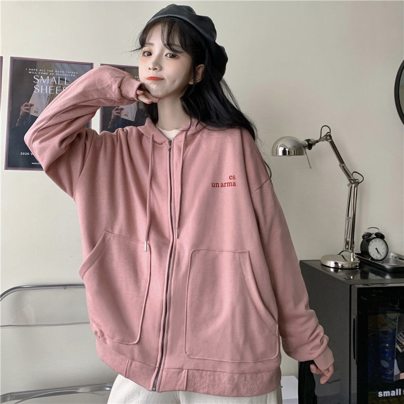 Áo Khoác Hoodie Mỏng Dáng Rộng Kiểu Hàn Quốc Thời Trang Xuân Thu 2021