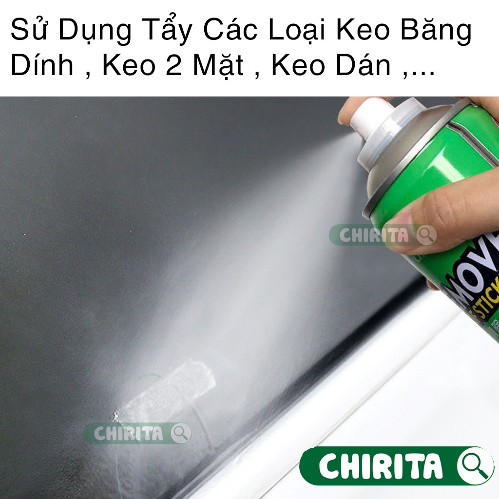 Chai Xịt Tẩy Keo REMOVE Đa Năng 450ml - Xịt Tẩy Keo 3M, Băng Dính, Nhựa Đường, Tem Dán, CHIRITA