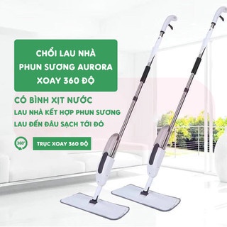 Chổi lau nhà phun sương xoay 360 độ - cây lau nhà phun sương thông minh tiện dụng
