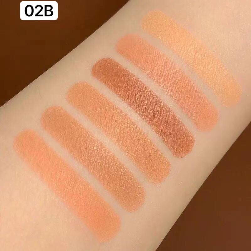 Bảng phấn má hồng 6 ô màu hạt dẻ XIYUAN mỏng mịn tự nhiên Chestnut Six-color Blush Powder Tray hottrend hottiktok XIYU05