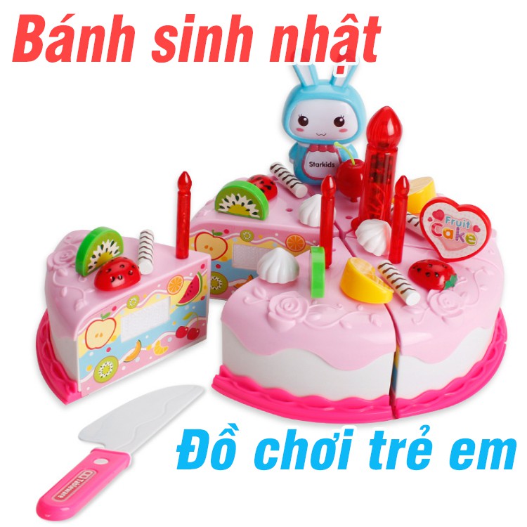 Mô hình bánh kem sinh nhật đồ chơi trẻ em mô hình lắp ghép 37 chi tiết