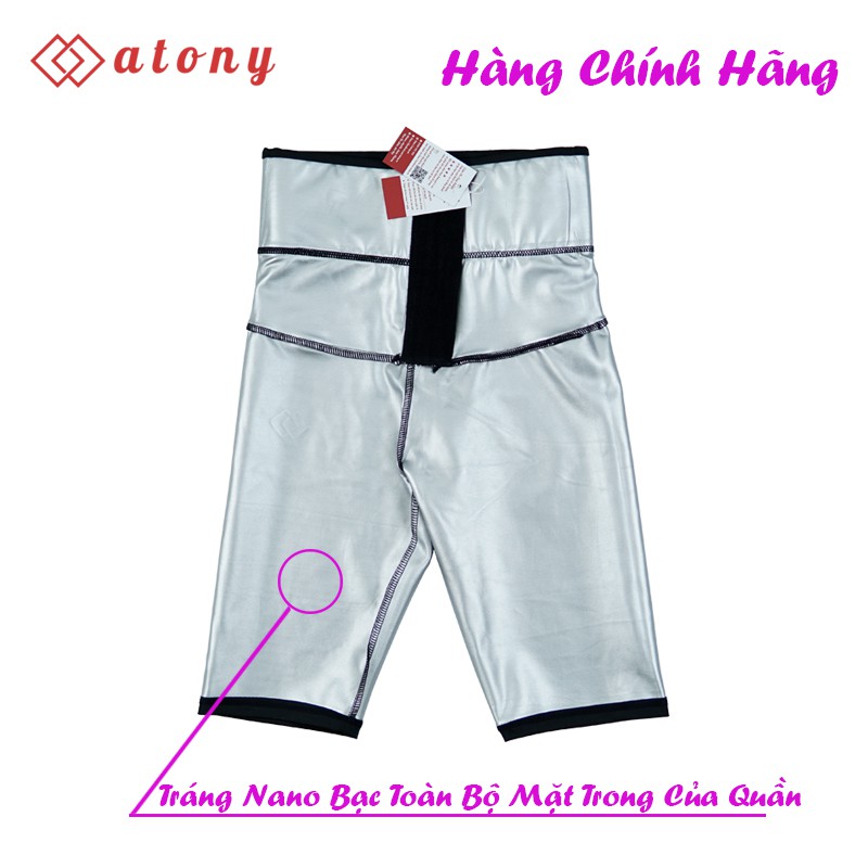 Quần Sinh Nhiệt Giảm Mỡ Bụng ATONY Chính Hãng, Tráng Nano Bạc Nhật Bản, Giúp Đốt Mỡ, Đổ Mồ Hôi, Giảm Cân, Giảm Eo