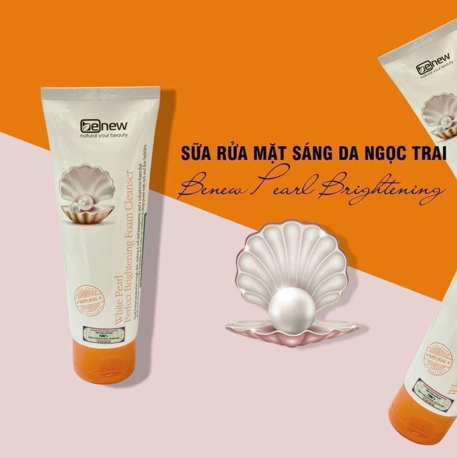 Sữa rửa mặt sáng da Ngọc Trai - Benew Pearl Brightening Hàng Chính Hãng 160ml