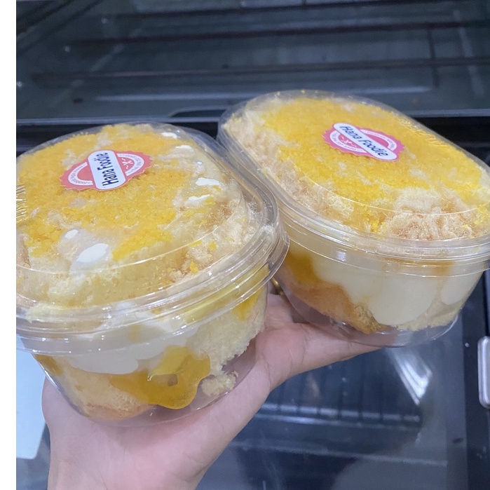 50 Hộp oval lớn đựng bánh lạnh tiramisu, mousse, chè thái dung tích 640ml - XY700