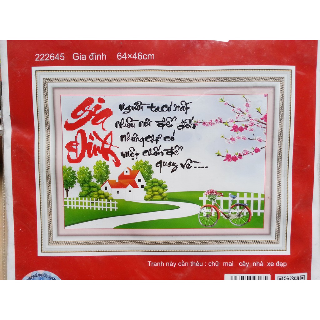 Tranh thêu chữ thập vợ chồng 222645
