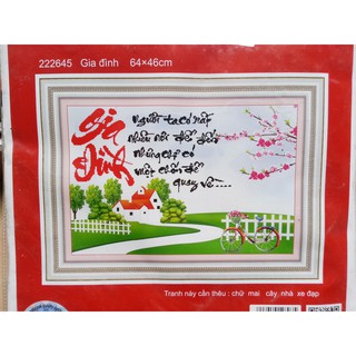 Tranh thêu chữ thập vợ chồng 222645