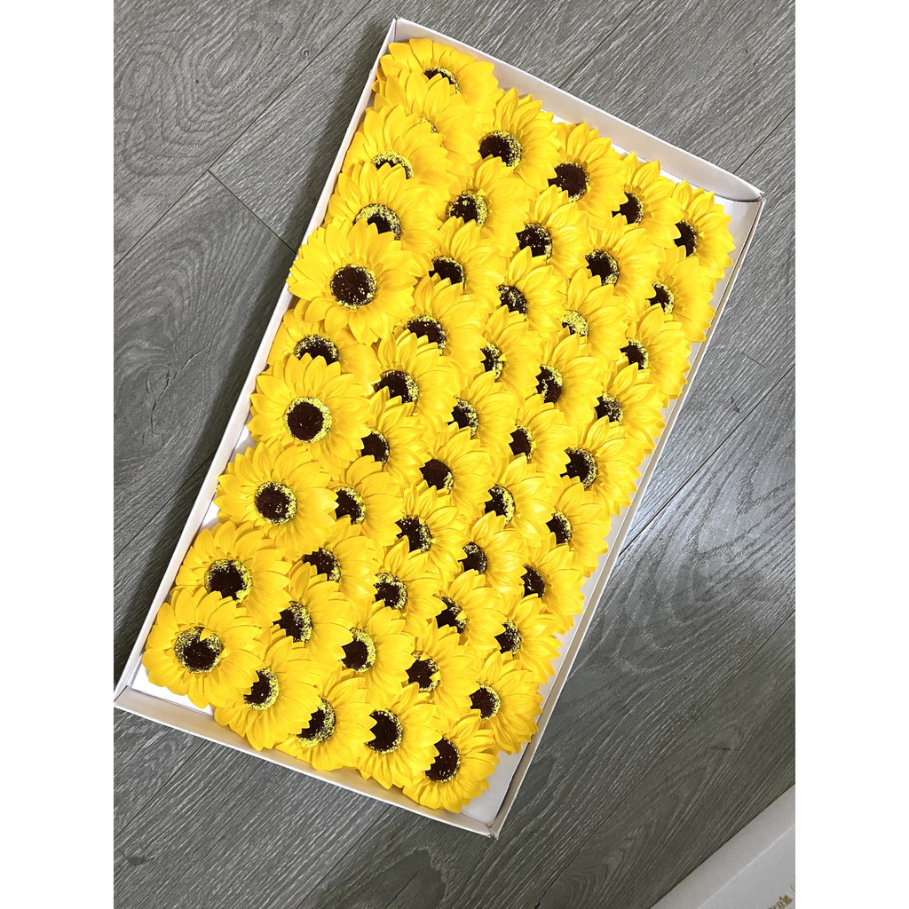 Sỉ hộp 50 bông hoa sáp HƯỚNG DƯƠNG - hoa loại 1