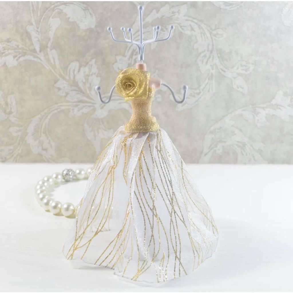 Set 3 món váy/giày/ghế treo trang sức hoàng kim sang trọng