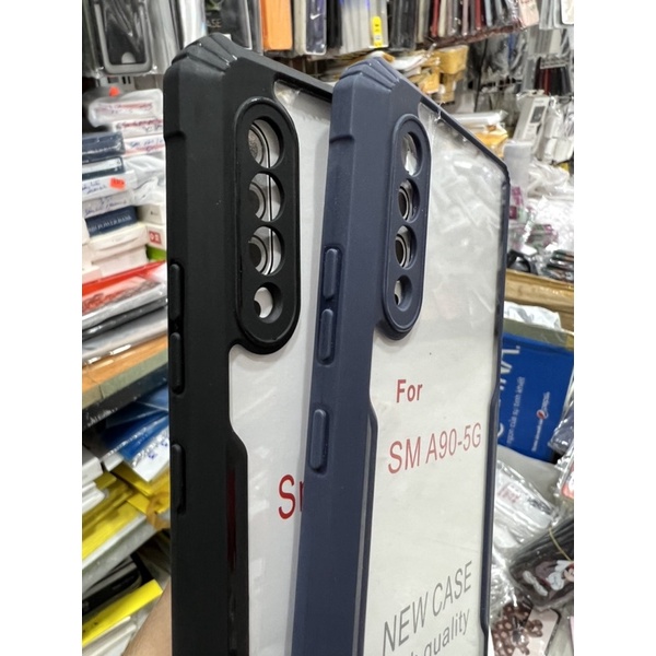 Ốp lưng Samsung A90 5G dẻo viềng chống sốc lưng nhựa trong