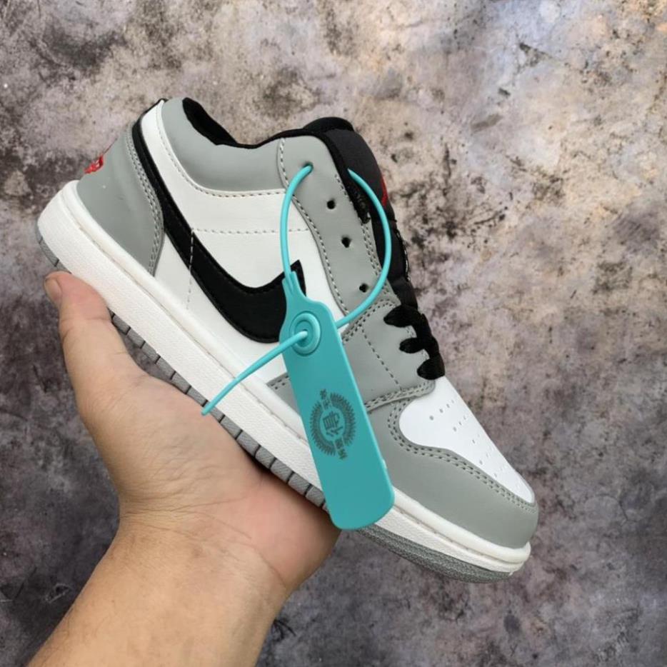 ⚡𝗕𝗜𝗚 𝗦𝗔𝗟𝗘⚡ Giày sneaker jordan 1 cổ thấp màu xám đen , giày thể thao JD1 full box bill tag | BigBuy360 - bigbuy360.vn
