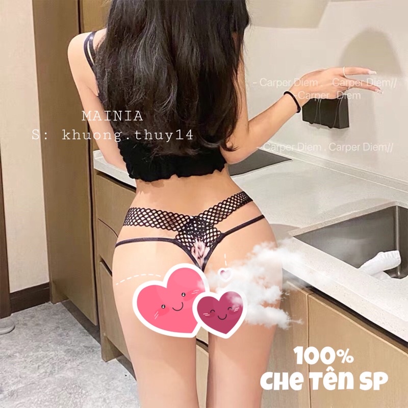 [ CÓ BiGSIZE ] Quần Lót Ren Lọt Khe Phối 2 Dây Hông Ren Sexy Gợi Cảm Chíp Lọt Khe Ren Cao Cấp Mainia Shop
