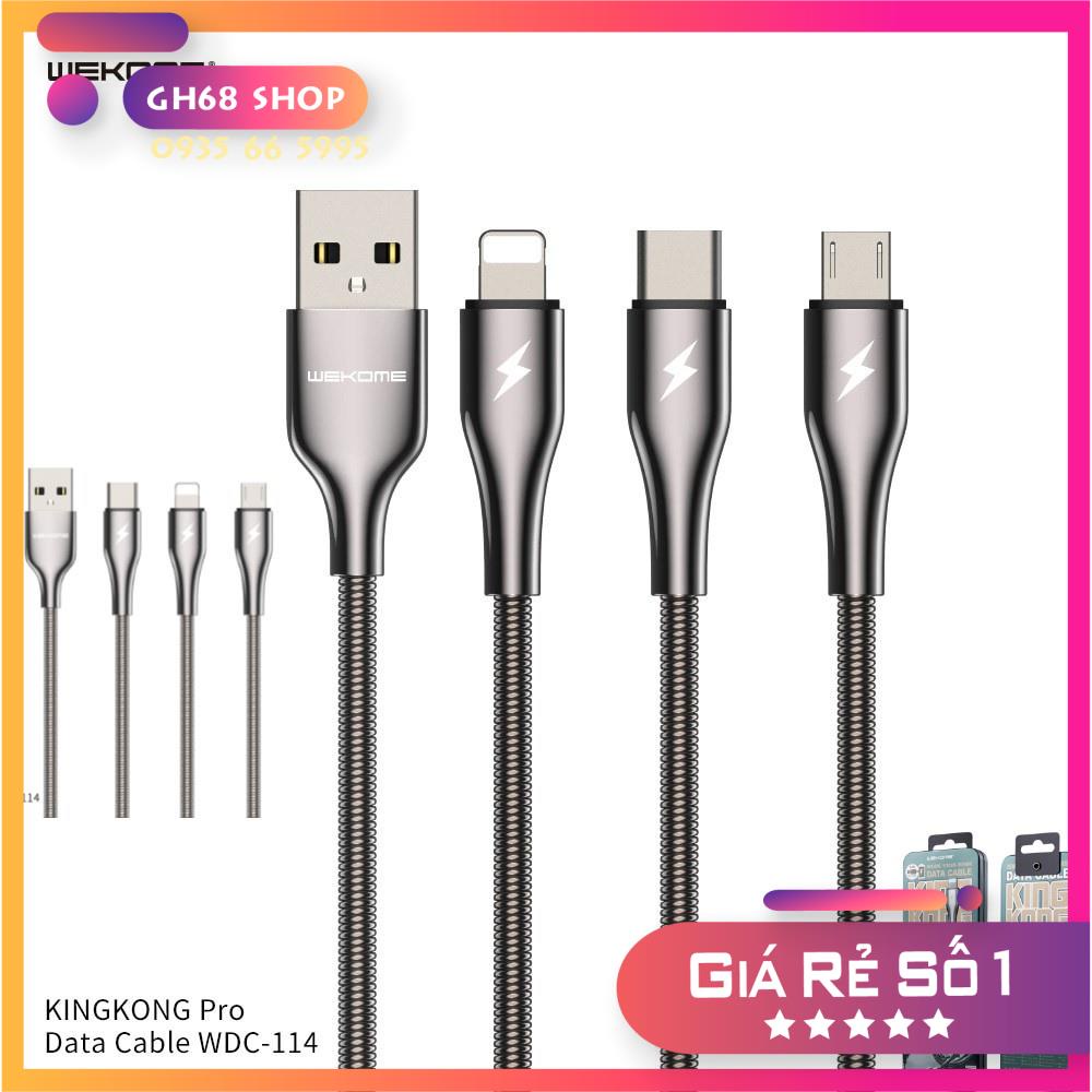 Cáp Sạc KingKong 3A WK 114 WDC - Chính hãng WK Bảo hành 12 tháng