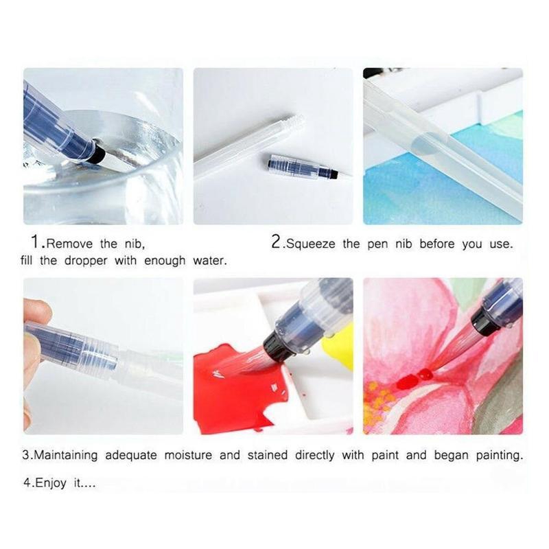 Bộ 3/ 6 bút lông vẽ màu nước chuyên dụng tiện lợi