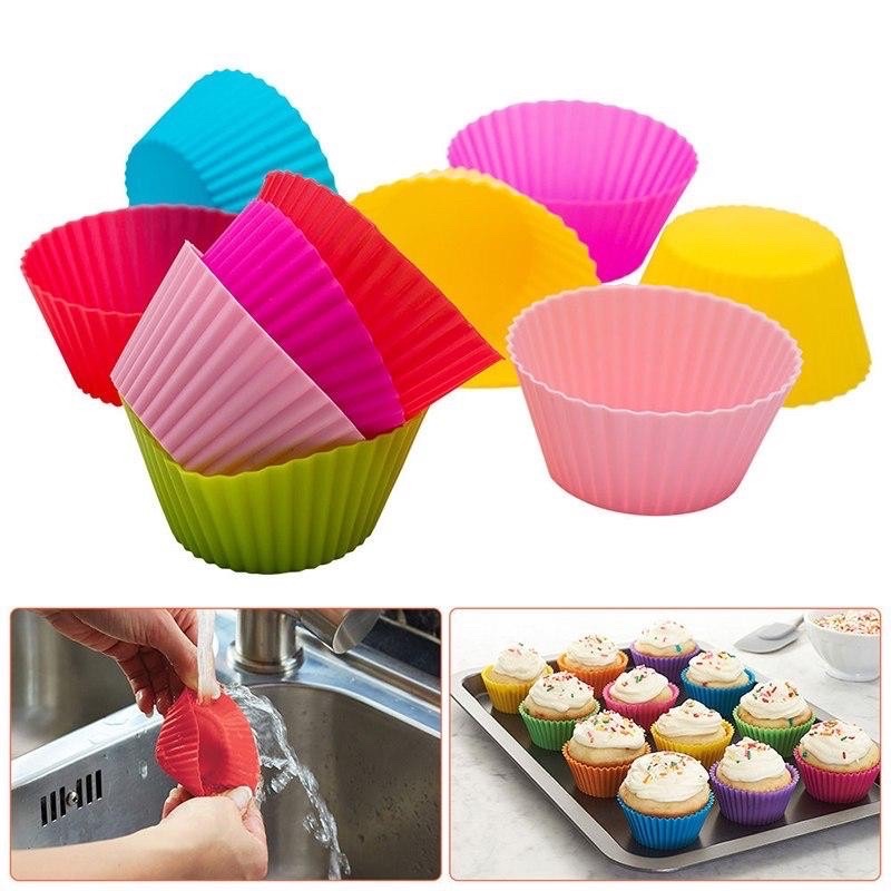 Khuôn Bánh Muffin Silicon Đường Kính 7cm - cupcake silicon