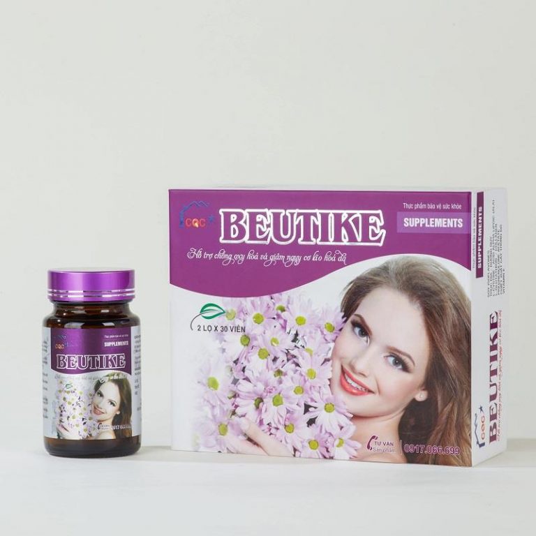 (CHÍNH HÃNG) Viên uống nội tiết tố nữ BEUTIKE Hộp 2 lọ x 30 viên. Hỗ trợ chống oxy hóa, giảm thâm nám, giúp làm đẹp da